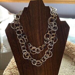 NWT Alfani Gold, Silver and Gunmetal Necklace